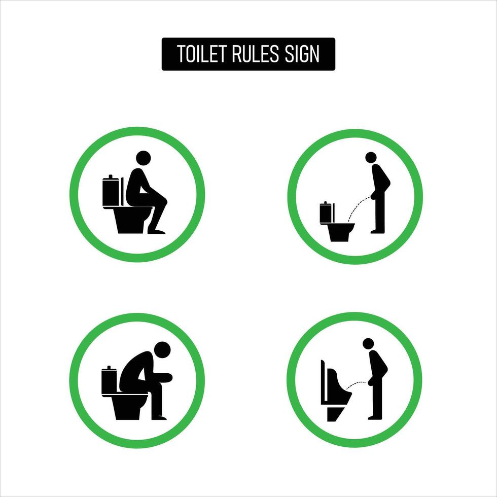 Modern Vector Toilet Icons Set
