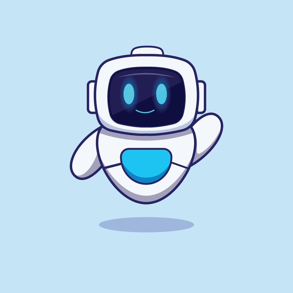 Minimal AI Tech Robot Vector Illustration