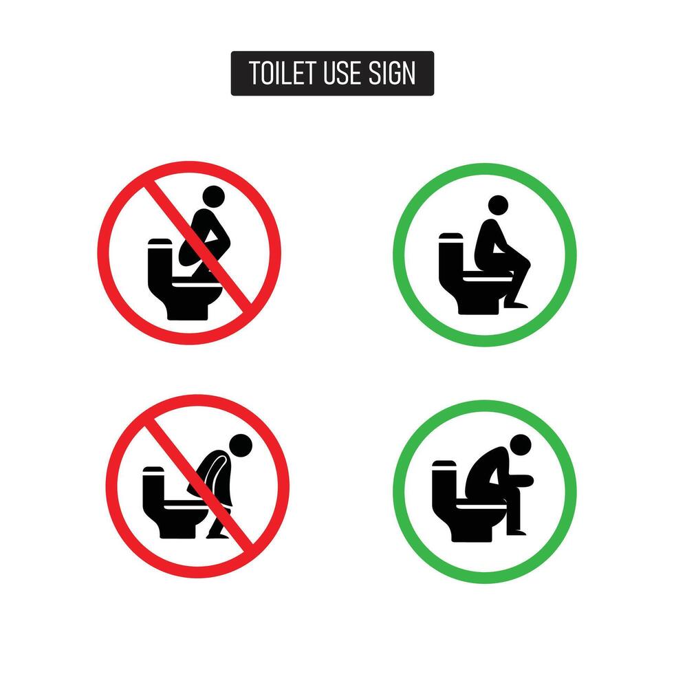 Modern Vector Toilet Icons Set