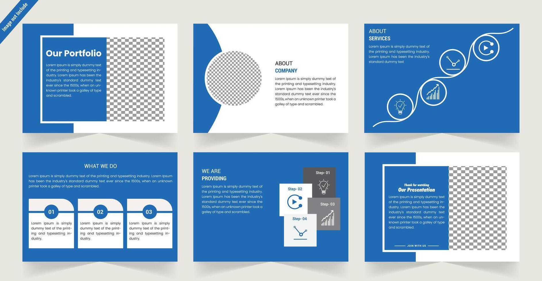 Adaptable Templates for Business Presentations vector