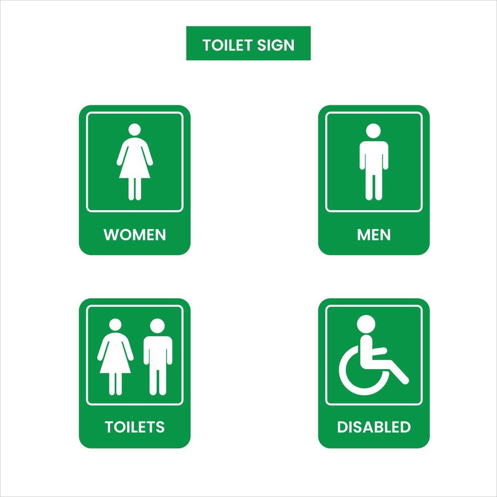 Modern Vector Toilet Icons Set