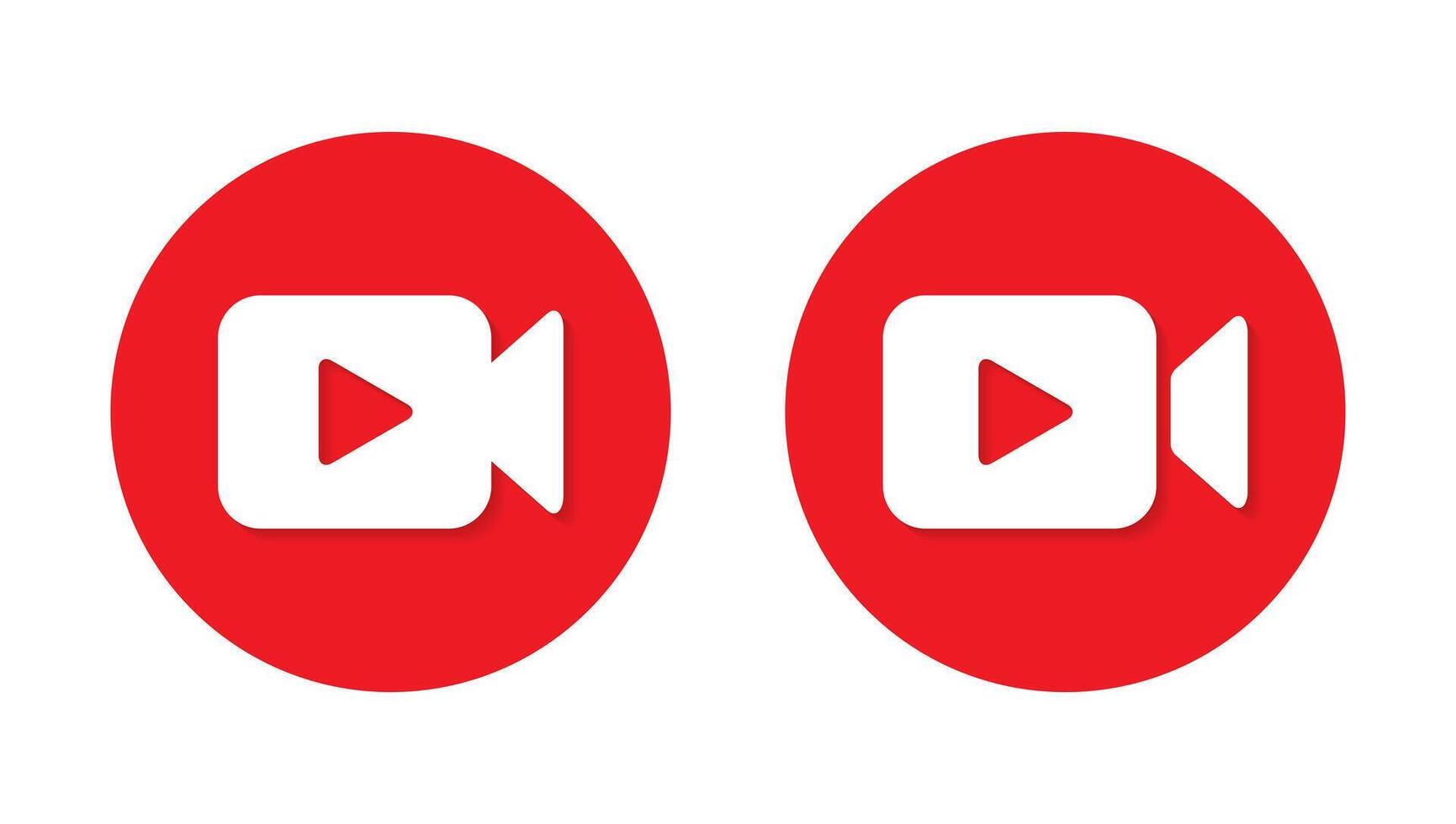 Play video icon vector in flat style