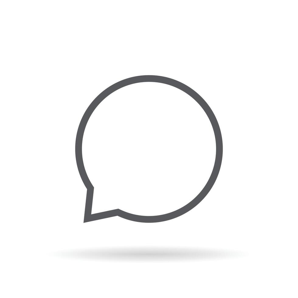 Speech bubble line icon vector isolated on white background. Speak cloud concept