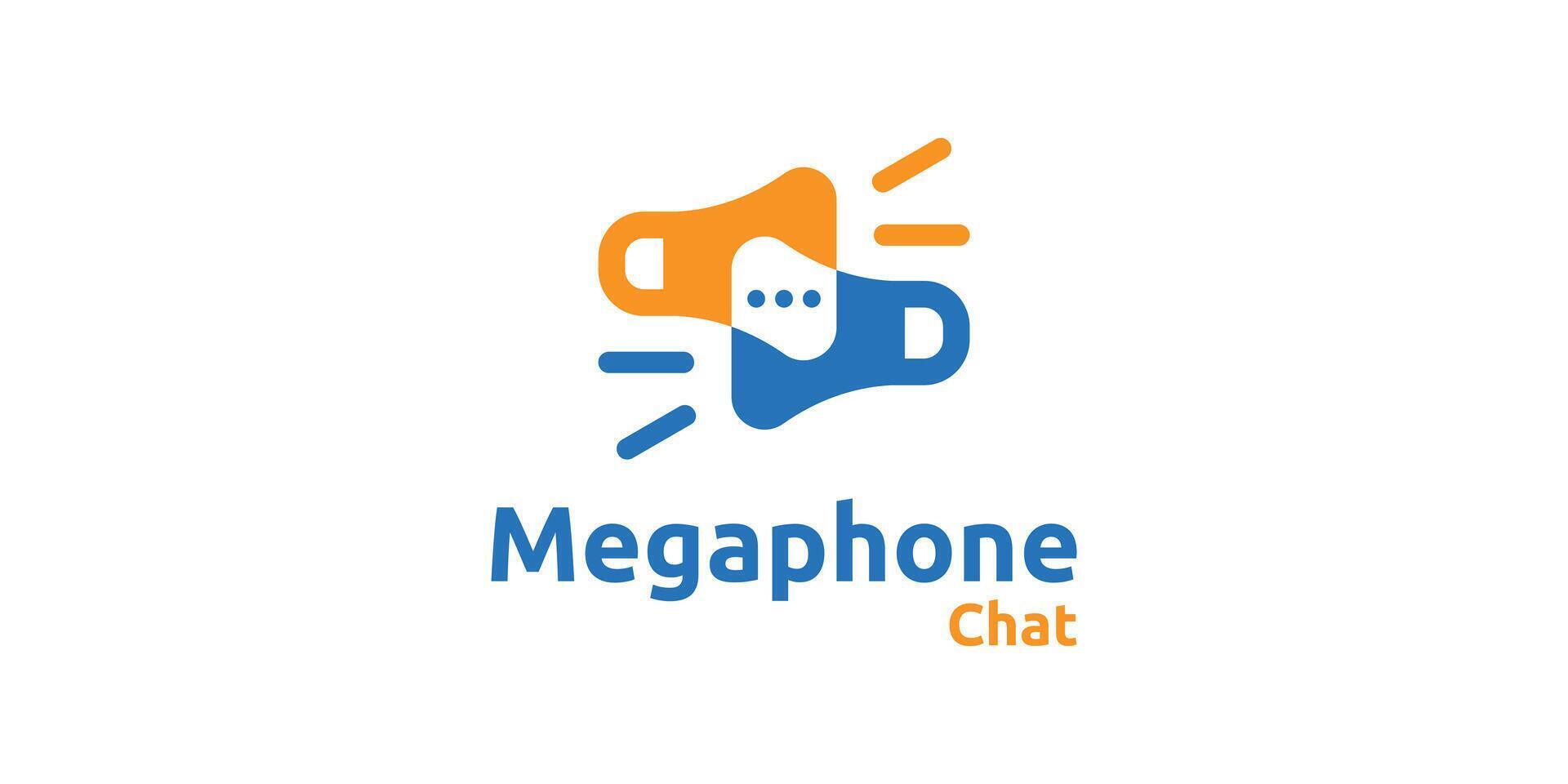 creative logo design megaphone, chat, loudspeaker, talk, logo design template, symbol, icon, vector, creative idea. vector