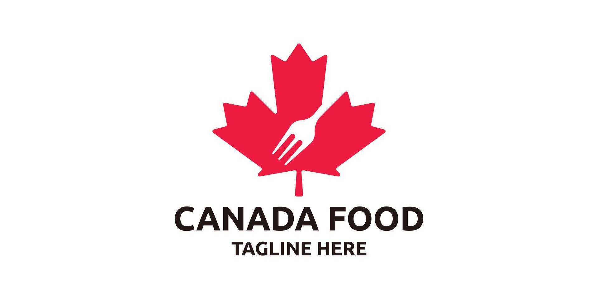 Canadian food creative logo design, restaurant, identity, food, logo design template, icon, symbol, creative idea vector