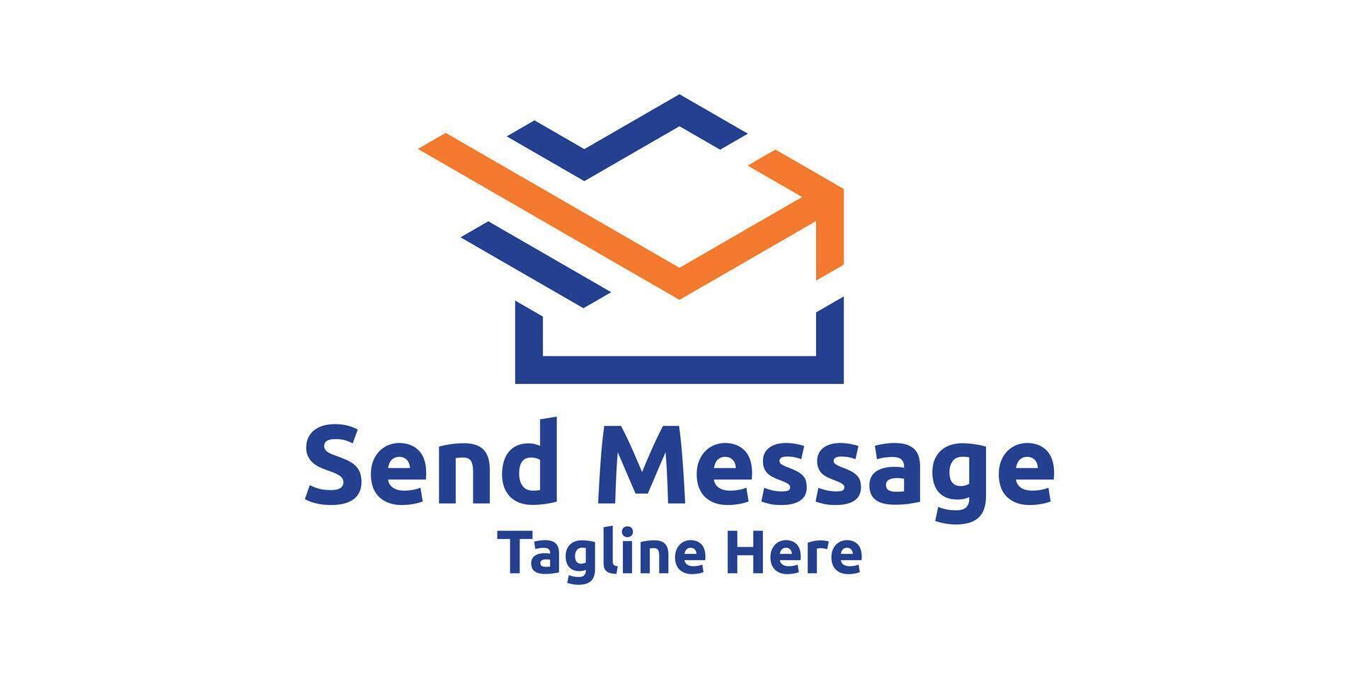 logo design send message, email, fast, logo design template, symbol, creative idea. vector