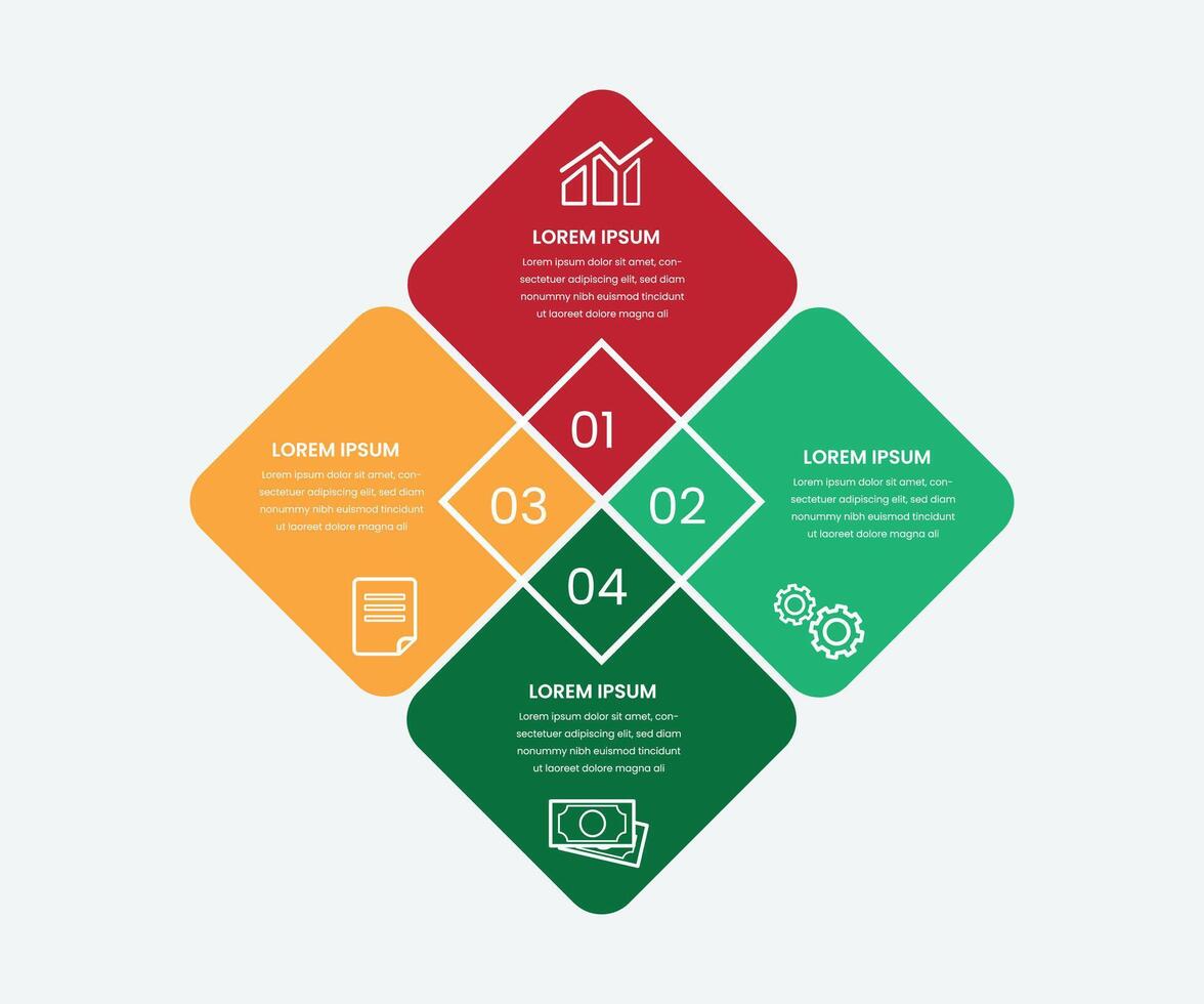 Modern business infographic template colorful free vector