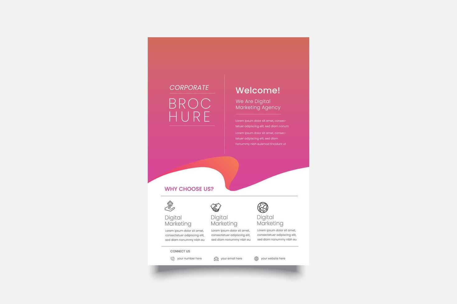 Modern Gradient Business Flyer Pro Vector