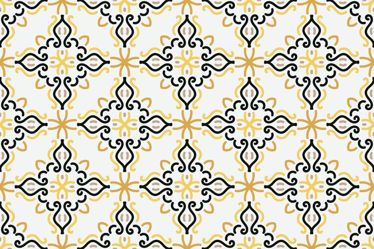 Vector seamless pattern. Modern stylish texture. Repeating geometric tiles with vintage style