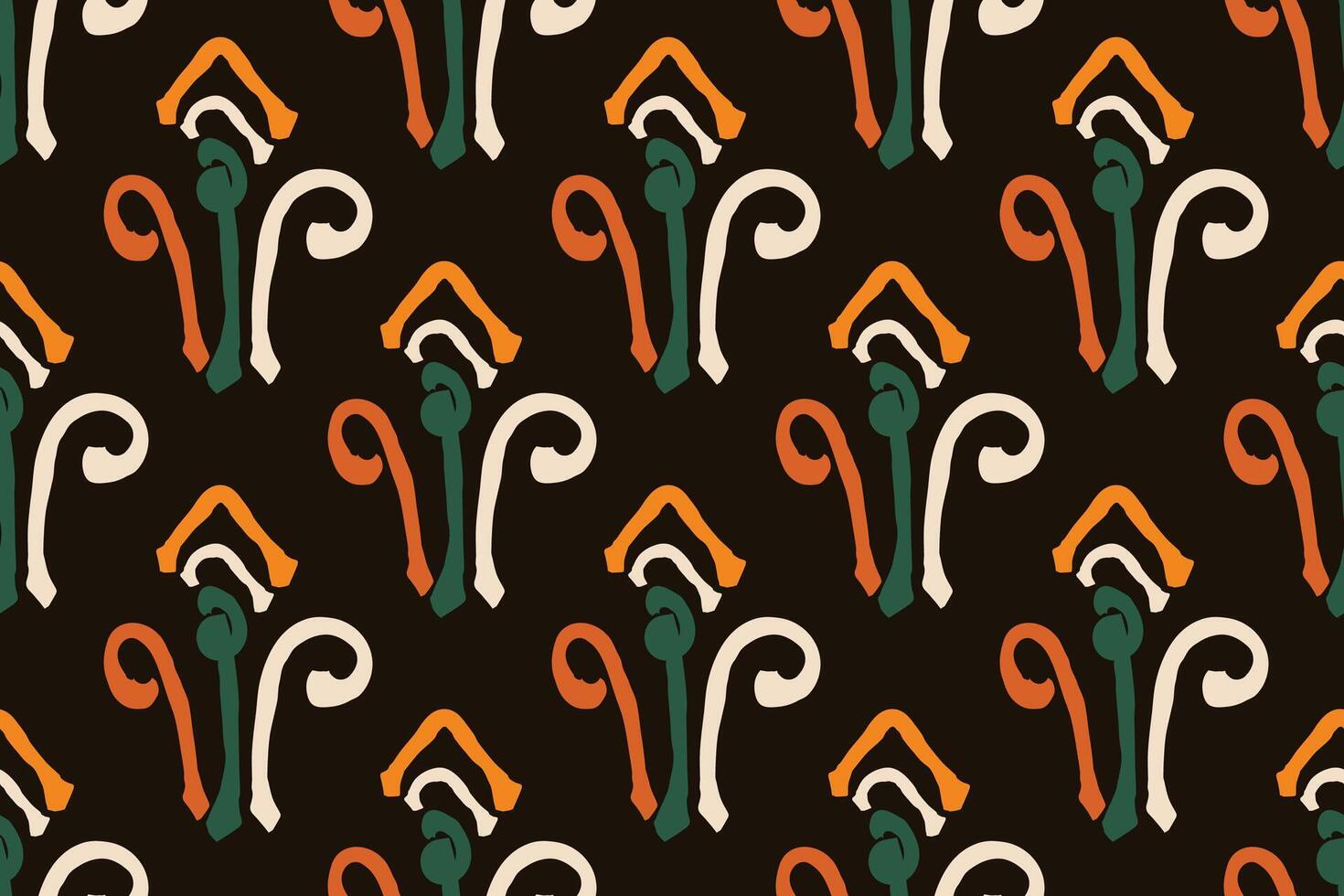 african fashion seamless pattern ornament in vibrant colours, picture art and abstract background for Fabric Print, Scarf, Shawl, Carpet, Kerchief, Handkerchief vector