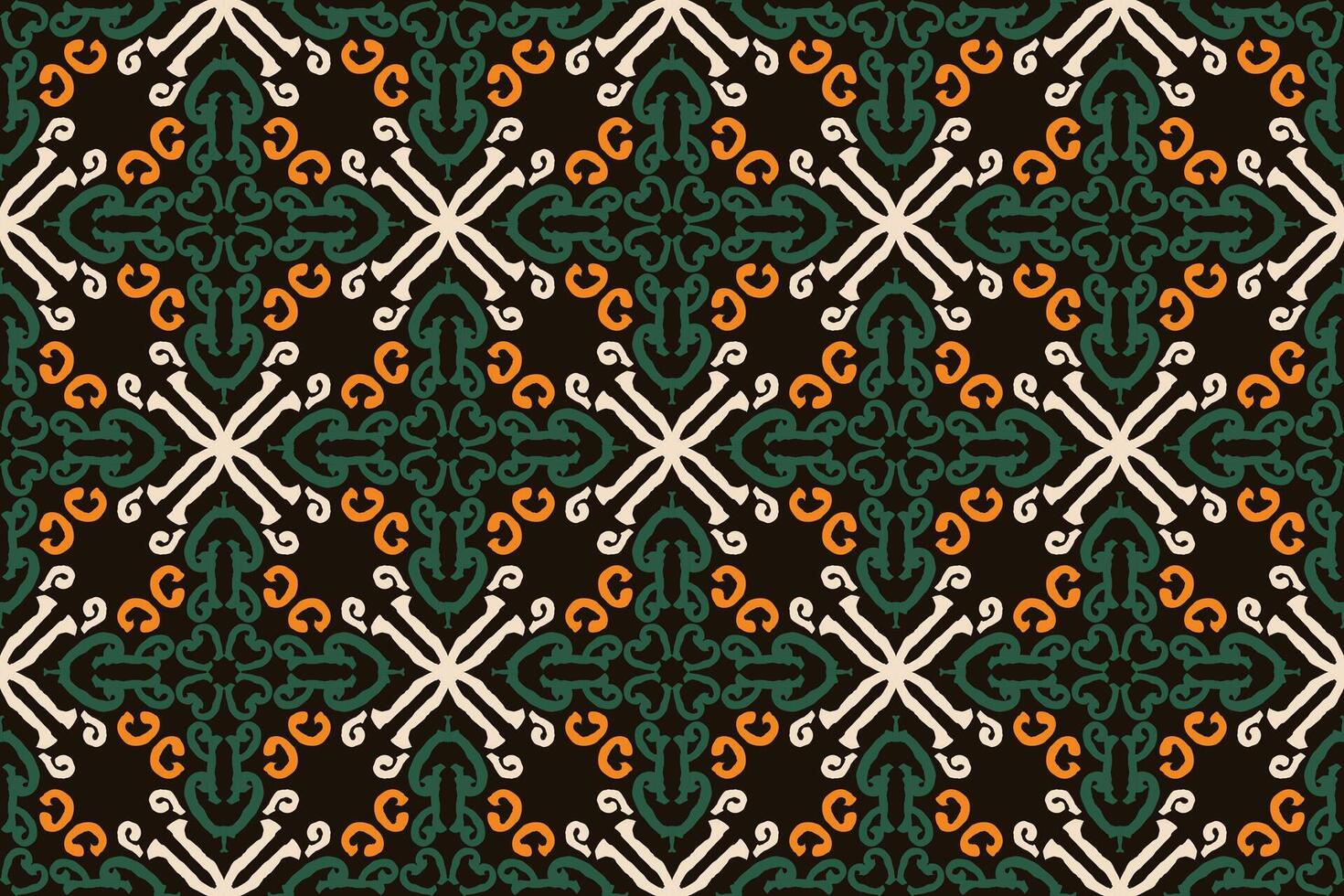 Pattern with floral and geometric elements. Intersecting curved and straight bold stripes forming abstract floral ornament. Vector background for design. Seamless Decorative lattice for louver.