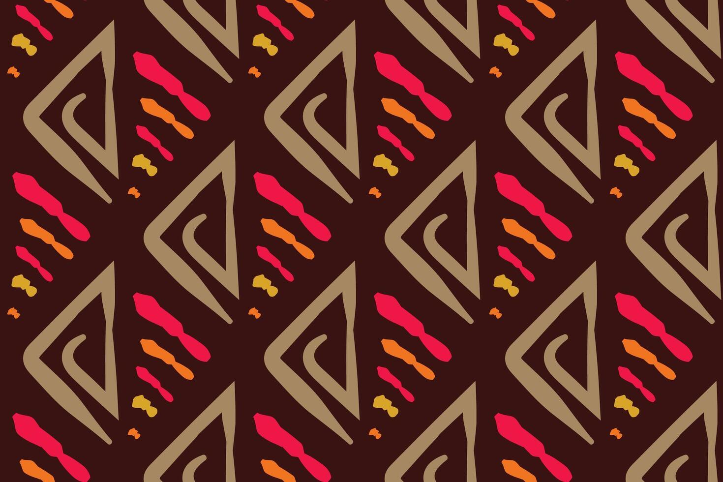 Hand drawn abstract seamless pattern, ethnic background, simple style, great for textiles, banners, wallpapers vector