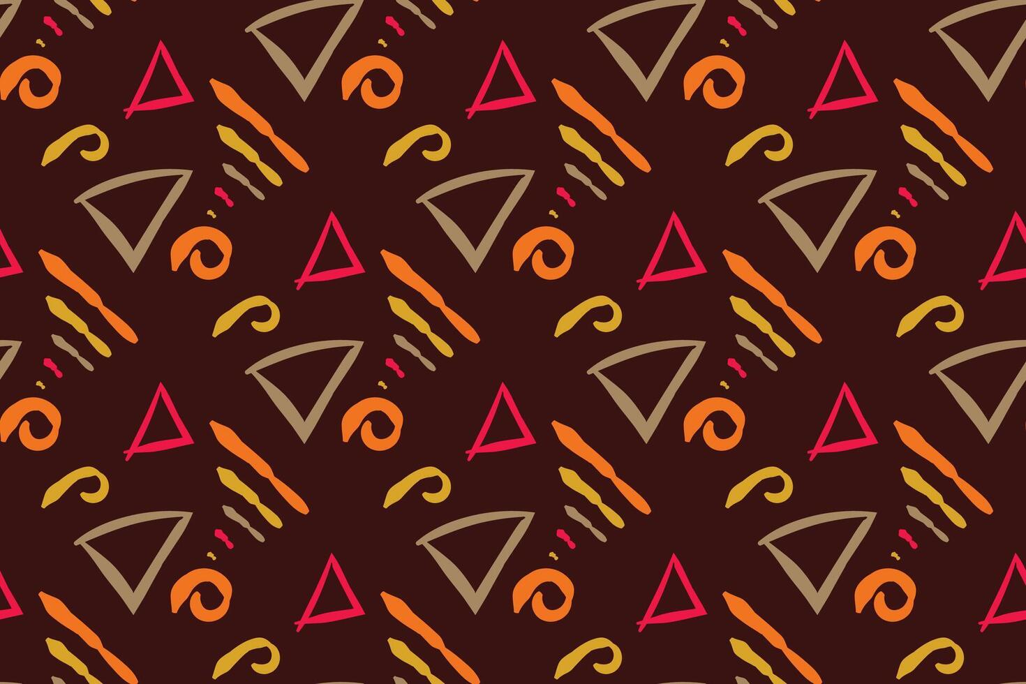 Hand drawn abstract seamless pattern, ethnic background, simple style, great for textiles, banners, wallpapers vector
