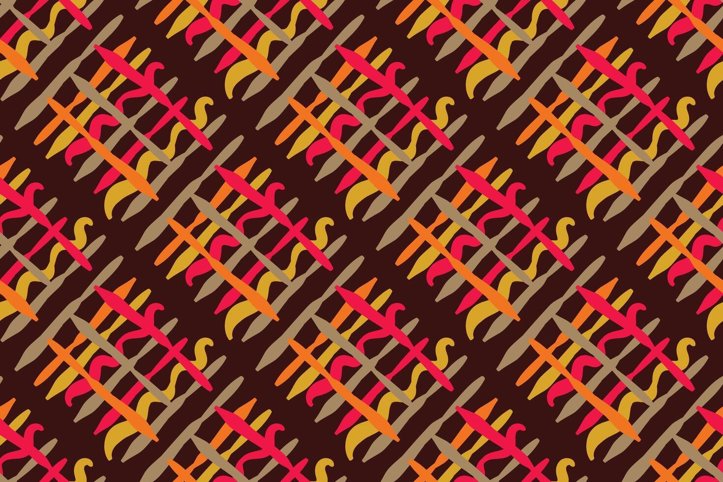Hand drawn abstract seamless pattern, ethnic background, simple style, great for textiles, banners, wallpapers vector