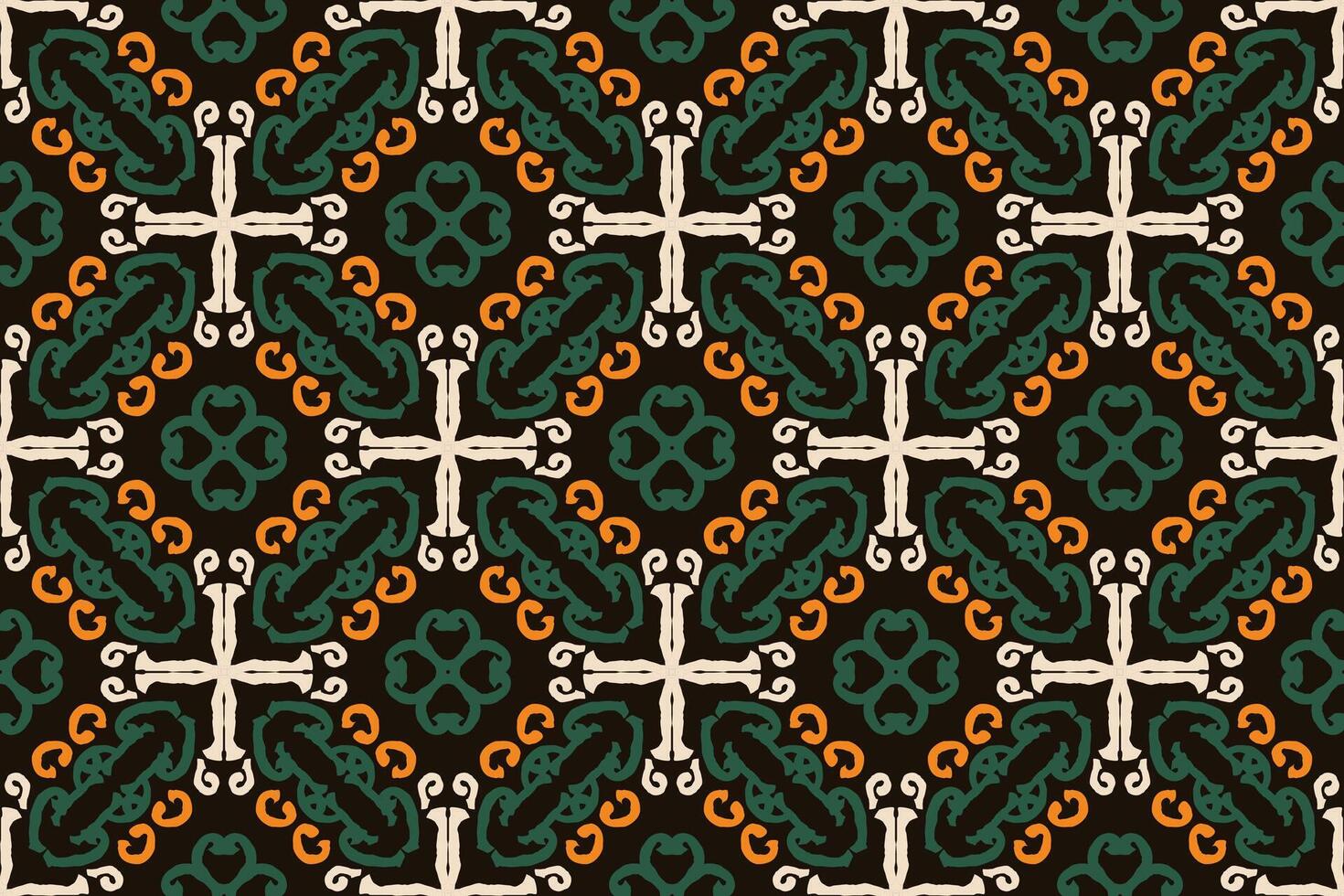 Pattern with floral and geometric elements. Intersecting curved and straight bold stripes forming abstract floral ornament. Vector background for design. Seamless Decorative lattice for louver.