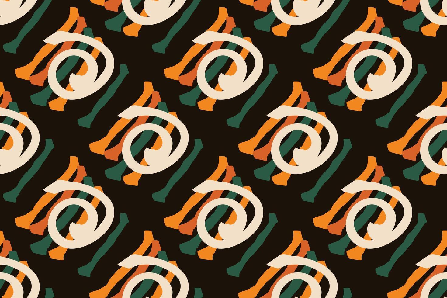 african fashion seamless pattern ornament in vibrant colours, picture art and abstract background for Fabric Print, Scarf, Shawl, Carpet, Kerchief, Handkerchief vector