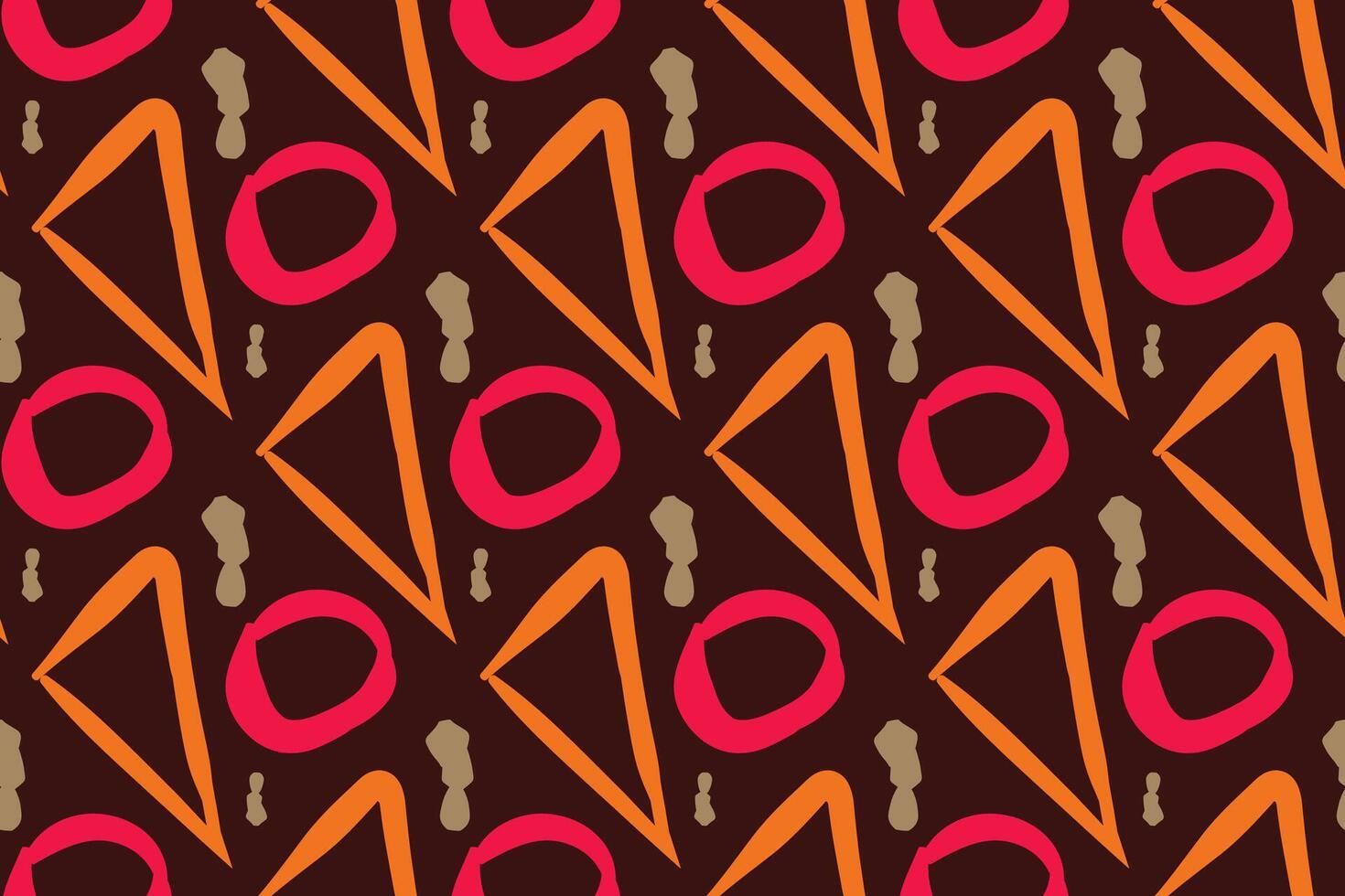 Hand drawn abstract seamless pattern, ethnic background, simple style, great for textiles, banners, wallpapers vector