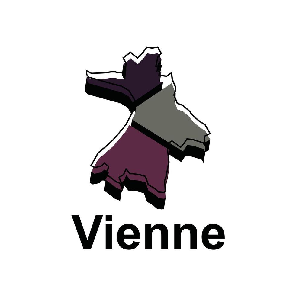 vector mapa de Viena vistoso diseño, ilustración diseño modelo en blanco antecedentes