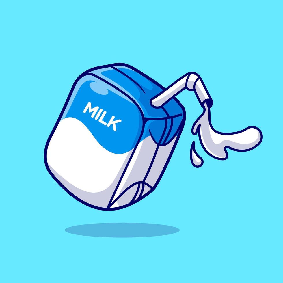 Floating Milk Spilled Cartoon Vector Icon Illustration. Drink  Object Icon Concept Isolated Premium Vector. Flat Cartoon  Style