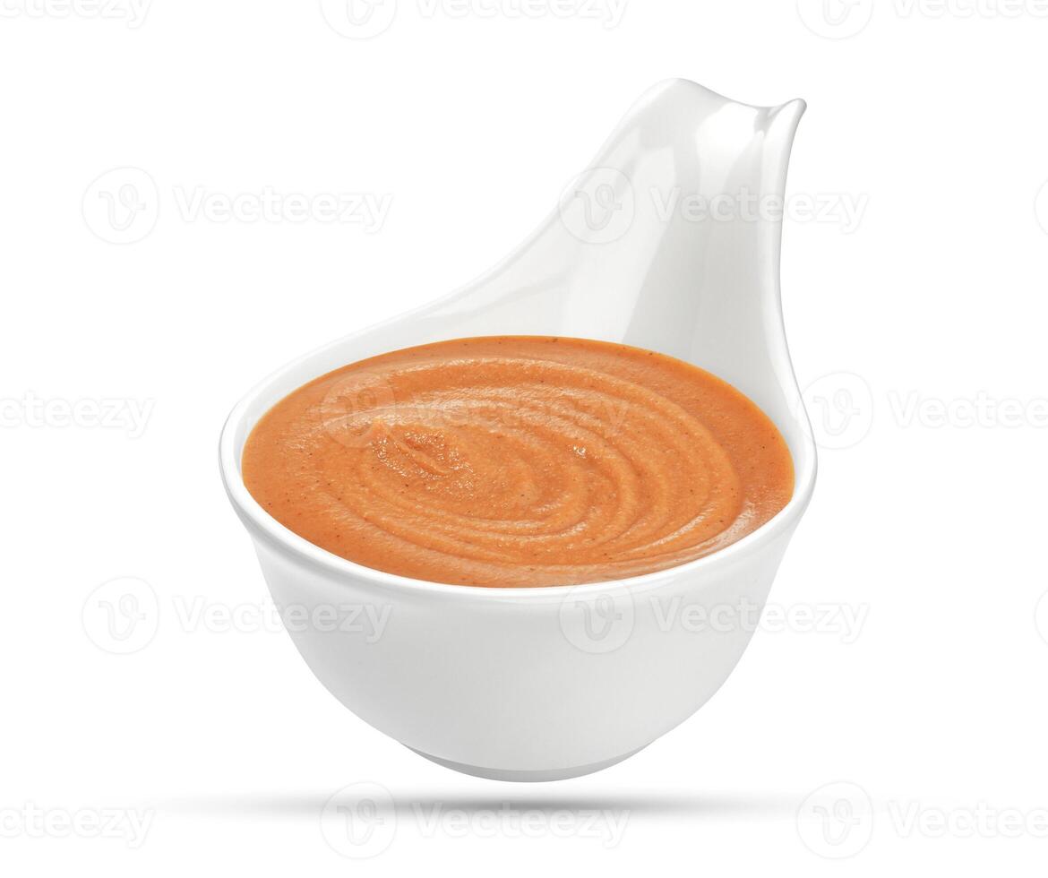 Cocktail sauce isolated on white photo
