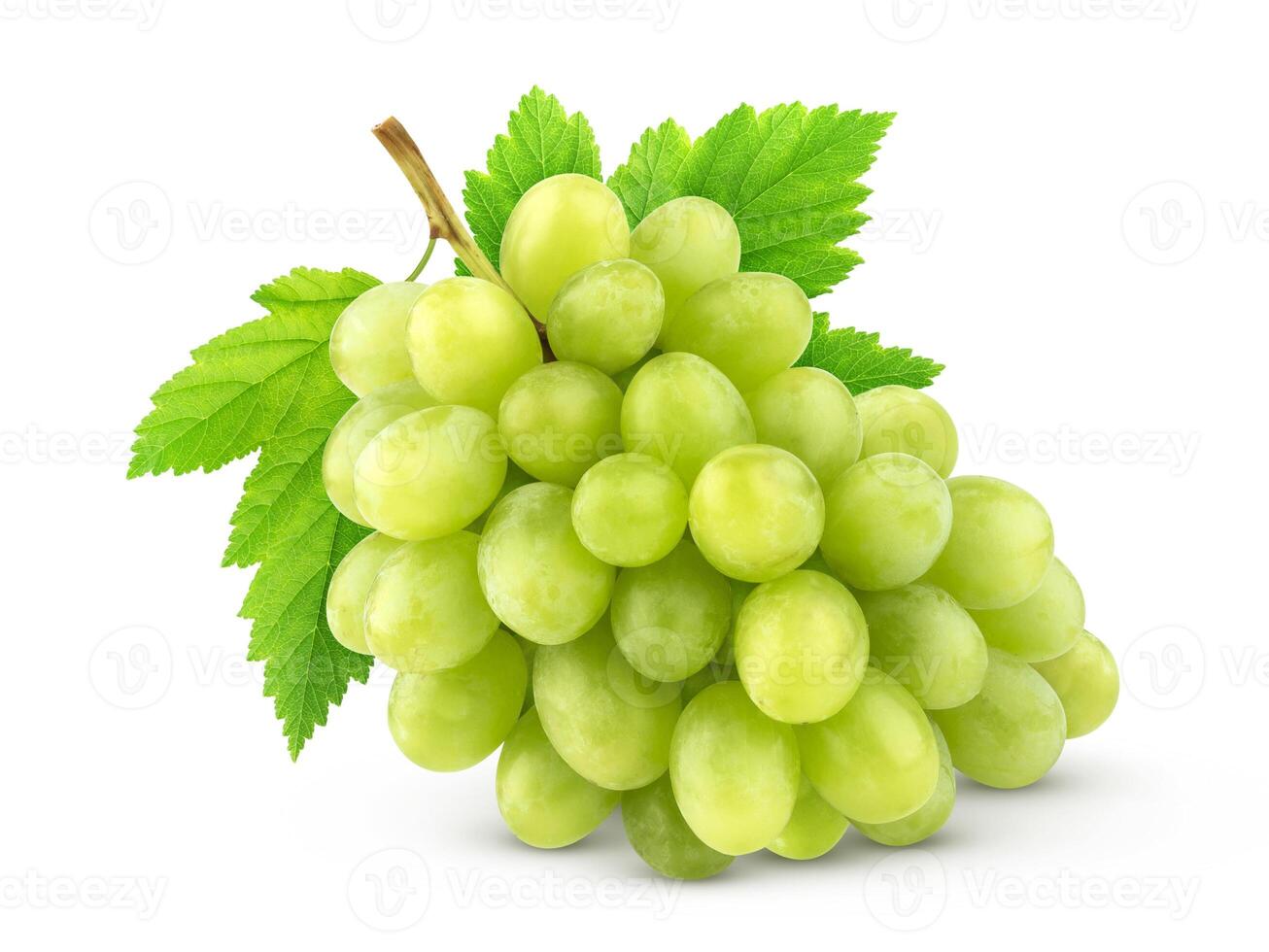 Green grape isolated on white background photo