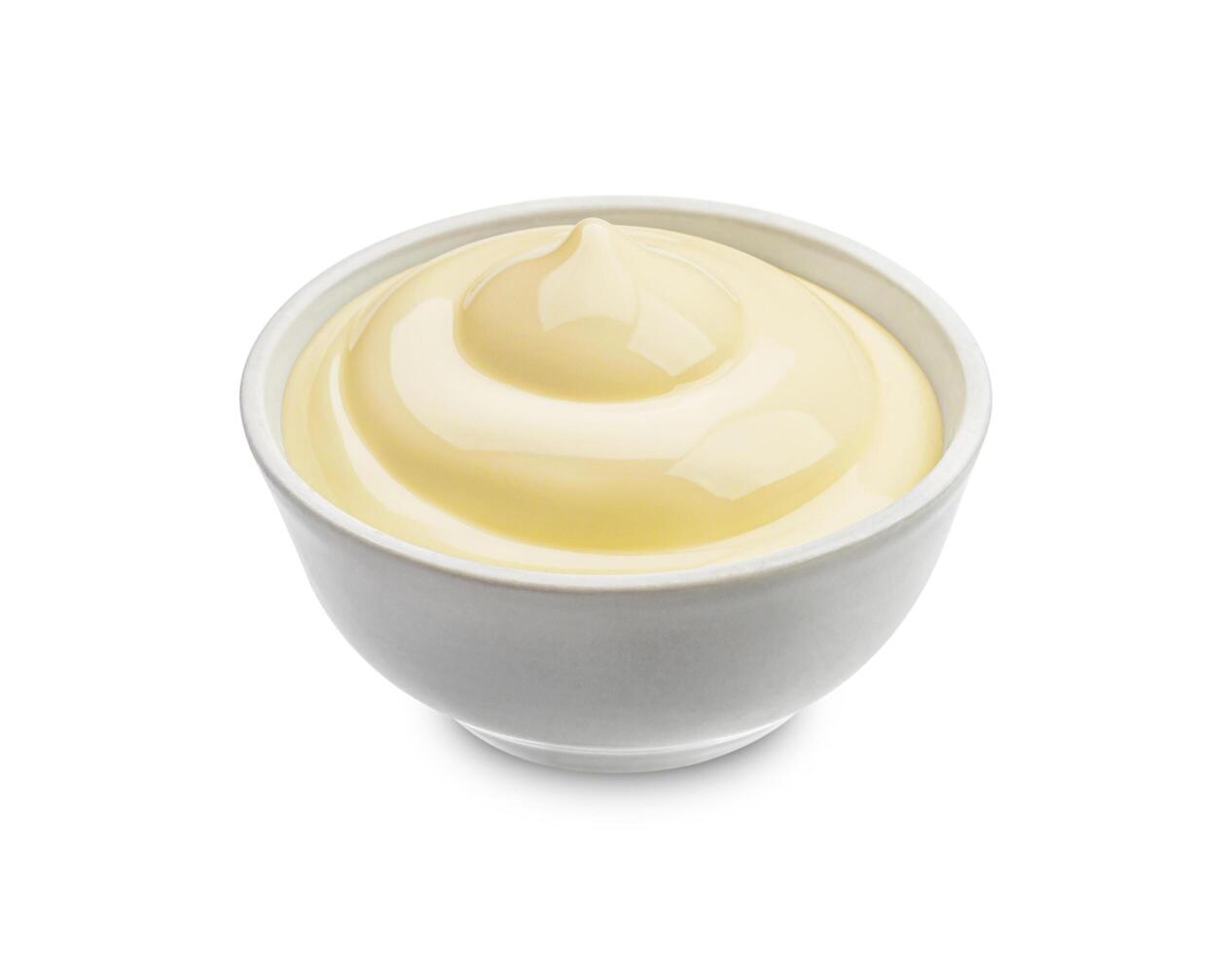 Mayonnaise isolated on white background photo