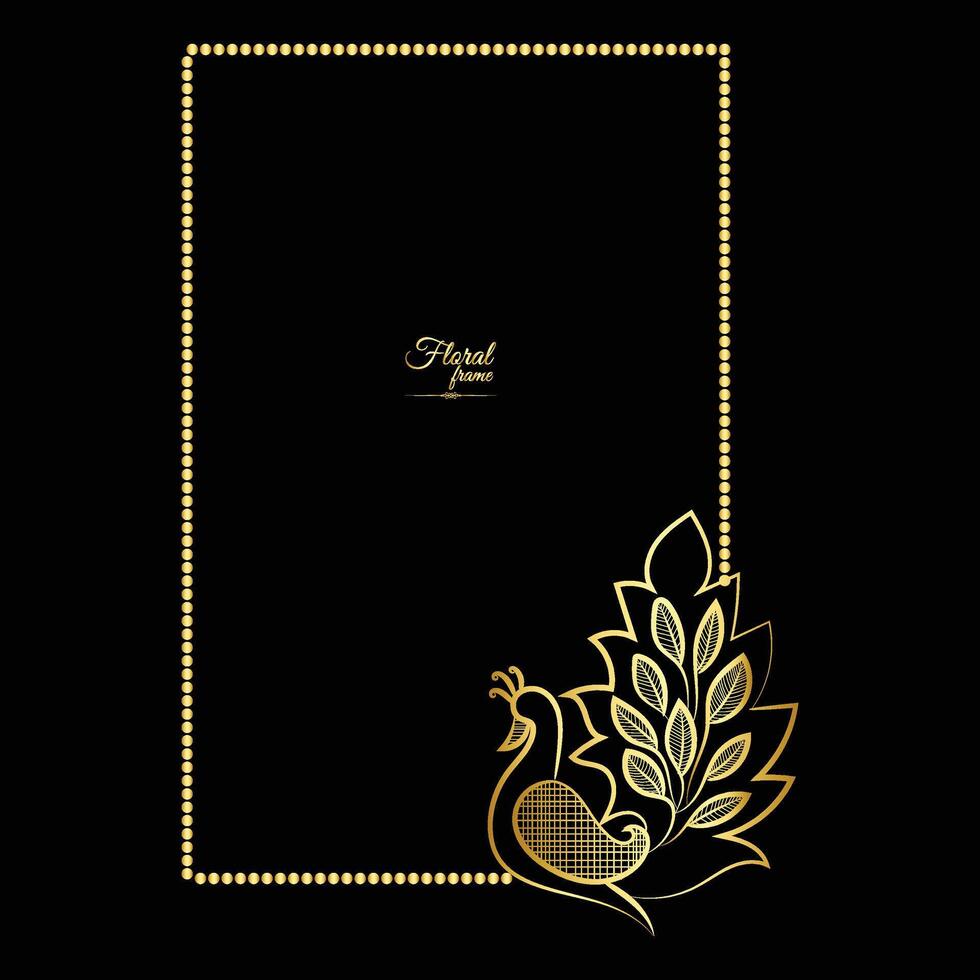 vector lujo decorativo dorado Clásico marcos y fronteras retro ornamental marco Arte y flor aislado floral antecedentes