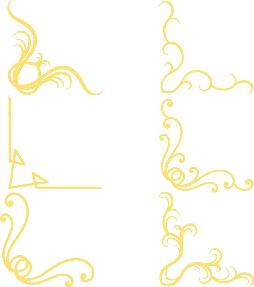 Corner decoration collection set vector illustration