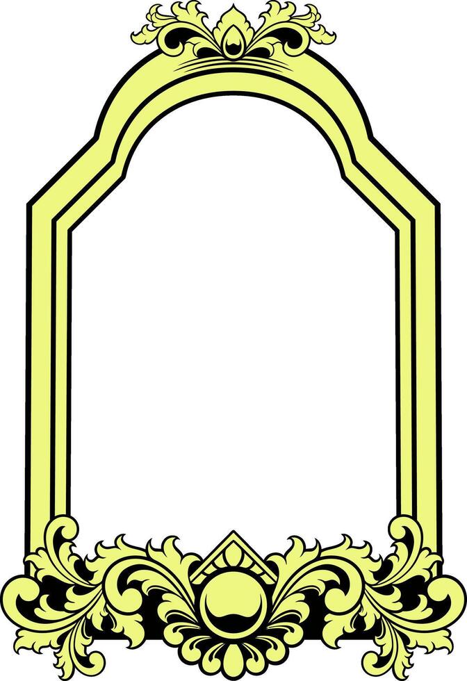 Ornament frame for wedding vector