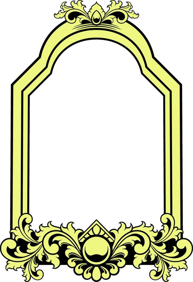 Ornament frame for wedding vector