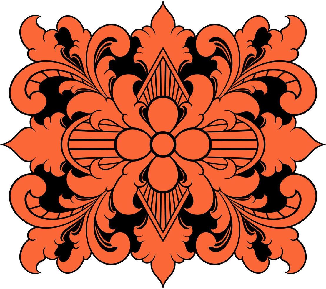Clásico ornamento flor para Boda vector
