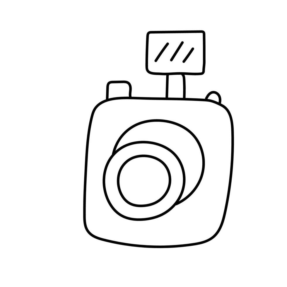 Camera. Vector illustration in doodle style.