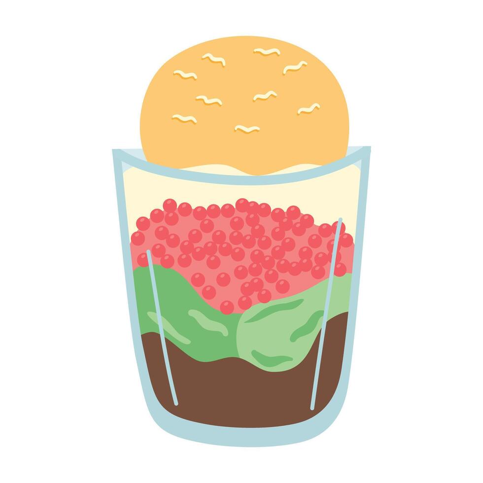 es doger, Indonesian food takjil illustration vector