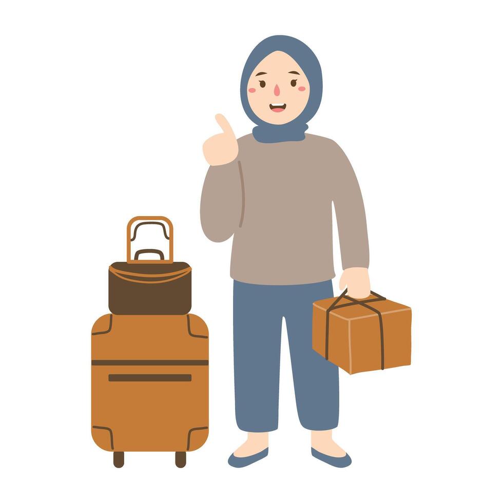 Ready for Mudik happy people vector
