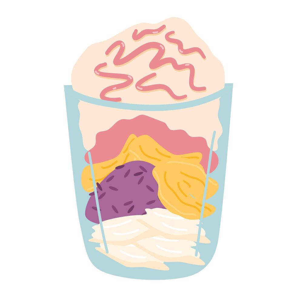 Illustration of Es Doger, Indonesian Traditional Dessert vector