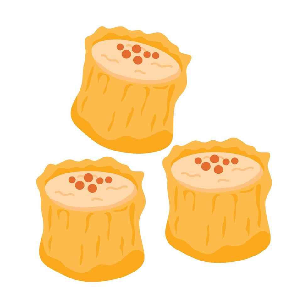 Delicious Dim Sum, home made chinese dumplings vector