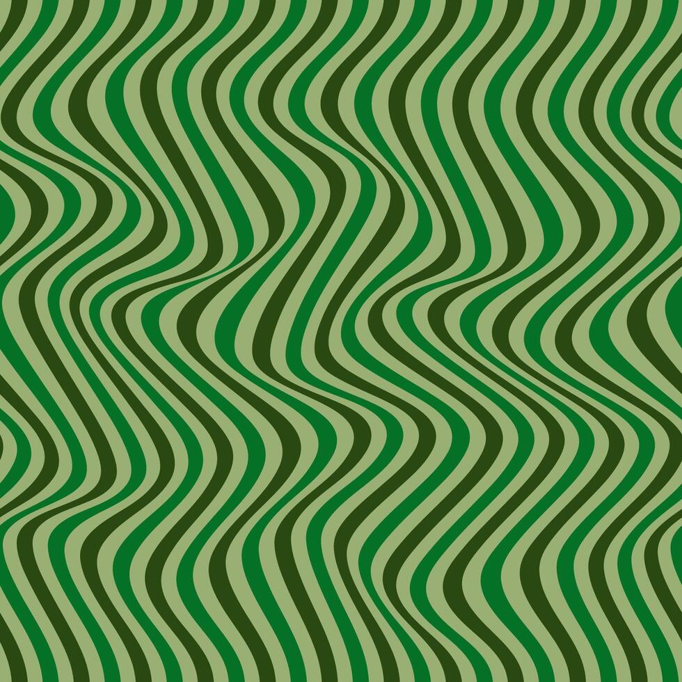 Striped undulating seamless pattern of green shades. A design concept for celebrating St. Patrick s Day vector