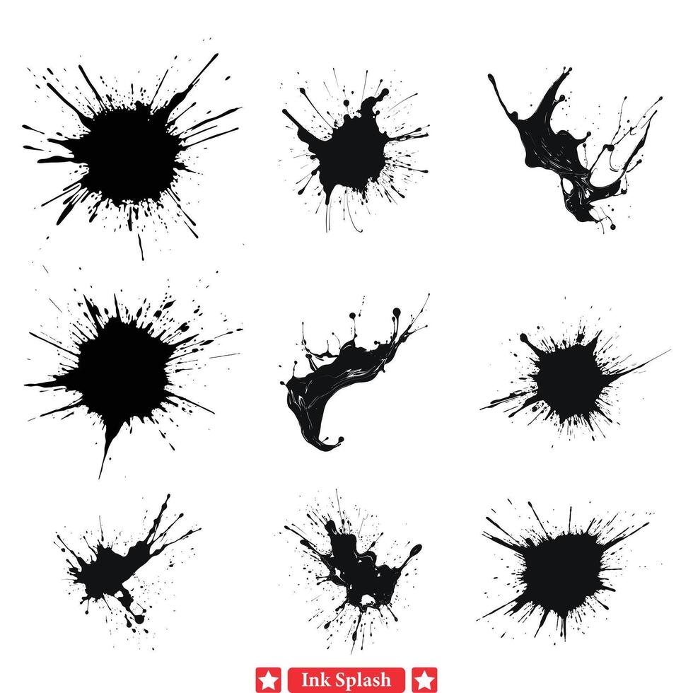 Abstract Ink Splash Vector Graphics  Create Intriguing Visual Compositions