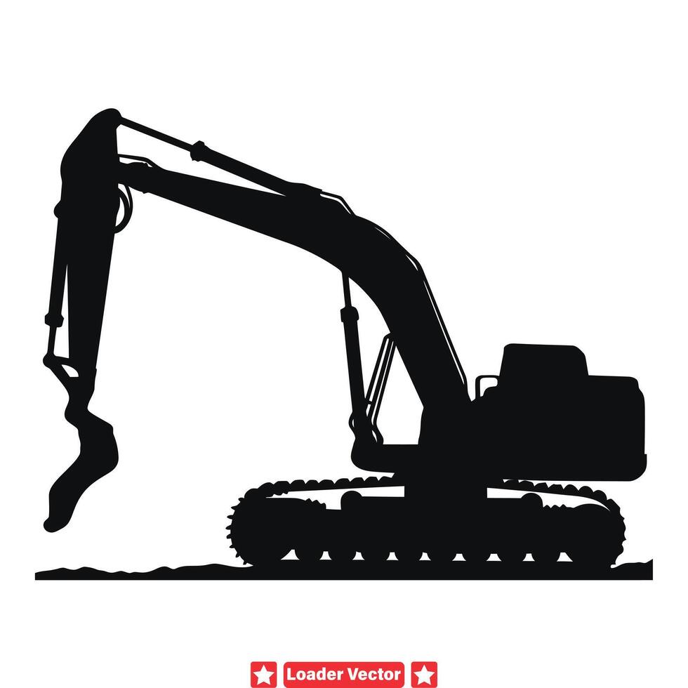 Loader Machine Vector Set  Dynamic Illustrations for Engineering Themes