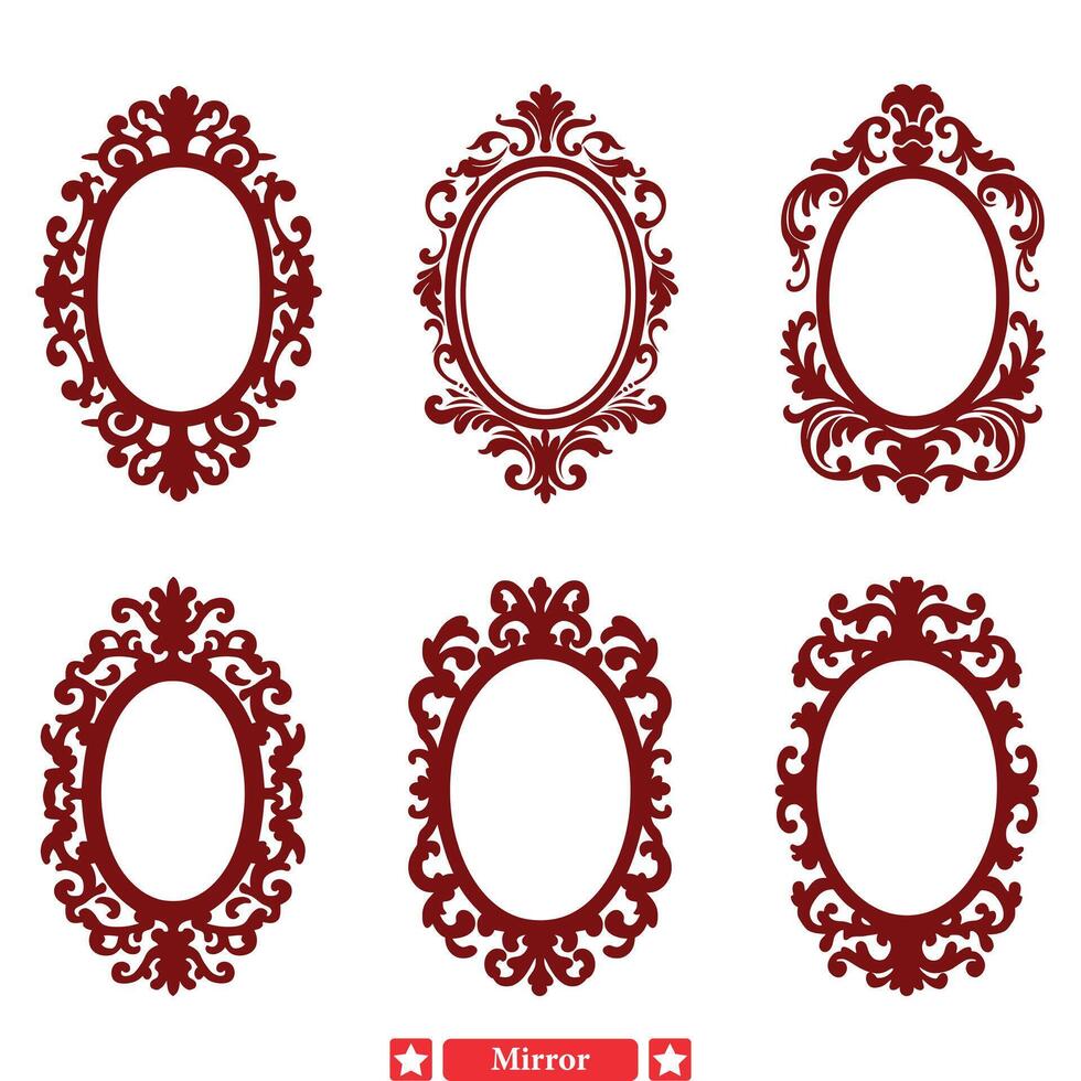 Mirrored Delights  Charming Vector Silhouettes for Joyful Designs