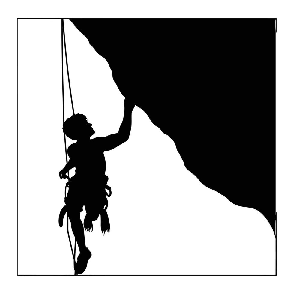 Vertical Ventures Adventurous Climber Silhouettes Set for Bold Creations vector