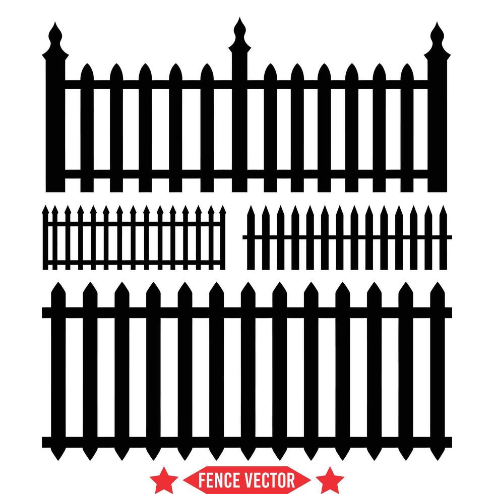 AI generated Abstract Fence Patterns  Creative Dividers in Vector Form