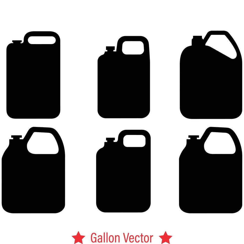 AI generated Unleash Your Design Potential with Gallon Vector Silhouette Set  The Perfect Tool for Every Creator