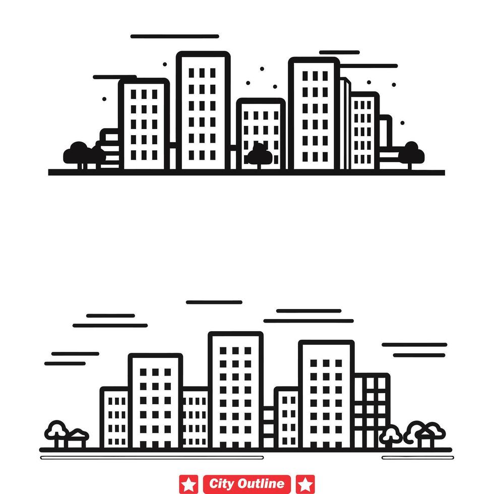 AI generated Cityscape Canvas Paint Vibrant Urban Scenes with Our Extensive Vector Silhouette Set