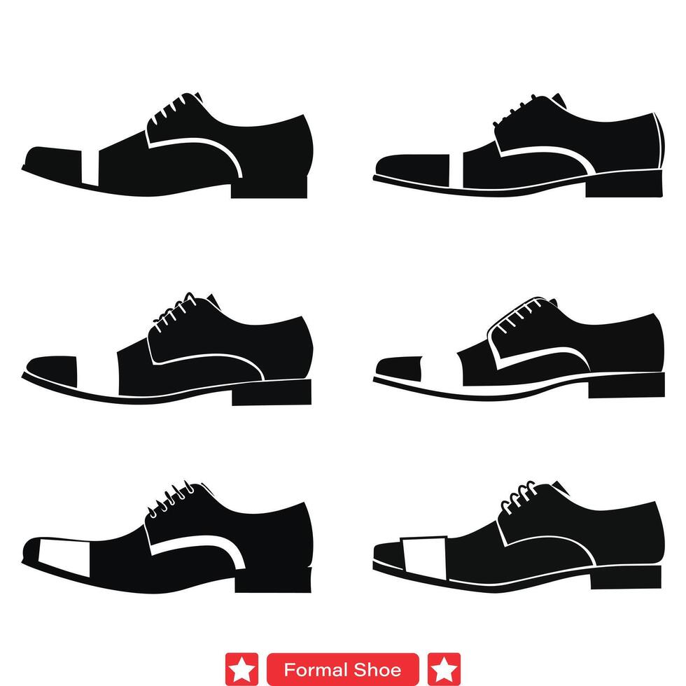 Refined Footwear Vector Bundle  Stylish Silhouettes for Formal Occasions