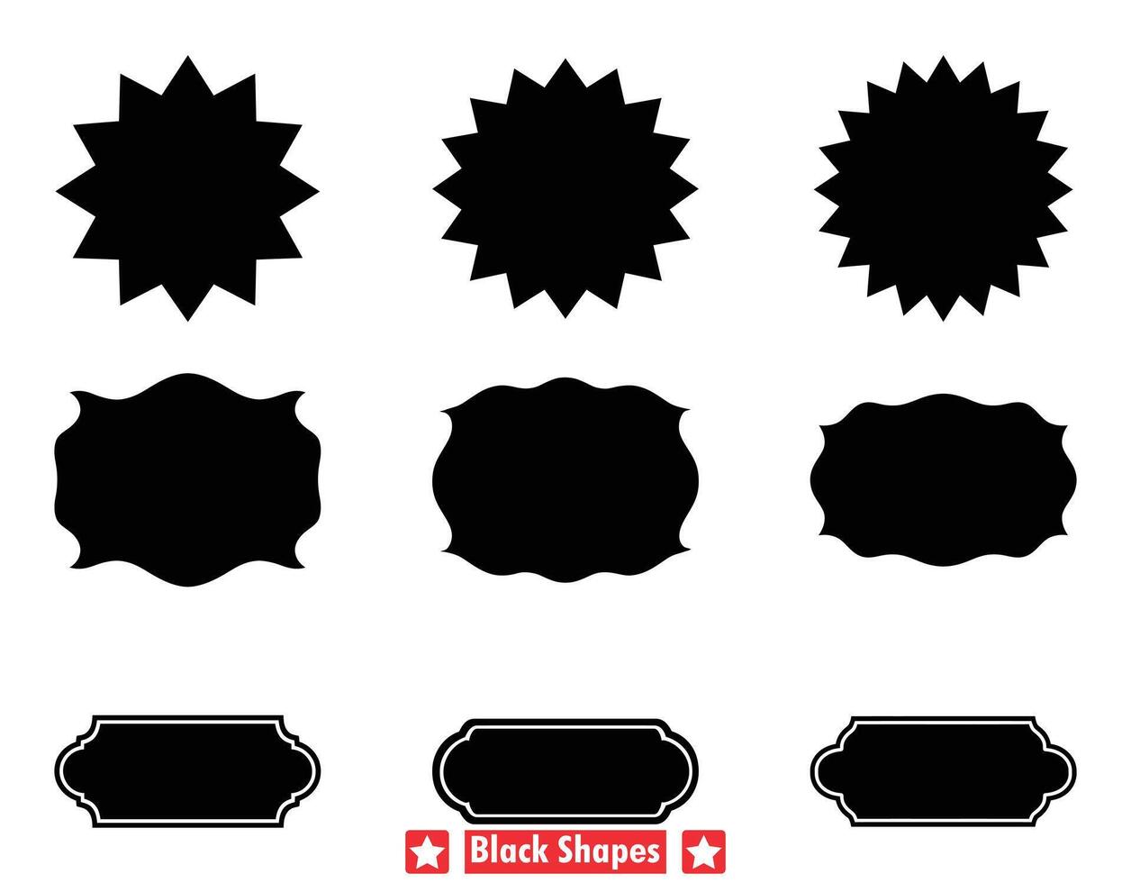 pulcro geometría vector paquete limpiar y versátil silueta elementos