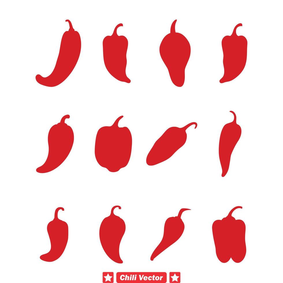 AI generated Chili Essence Dynamic Vector Collection  Perfect for Culinary Masterpieces