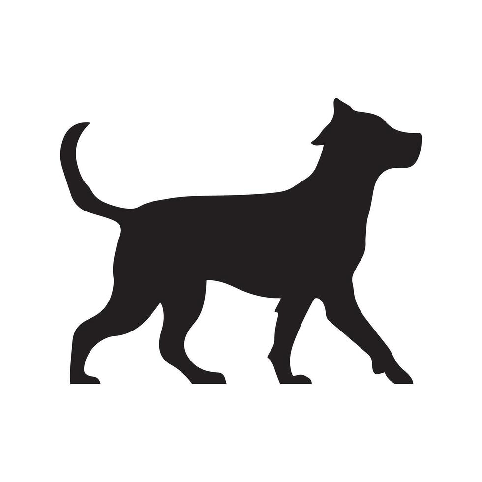 Walking dog icon vector silhouette isolated design