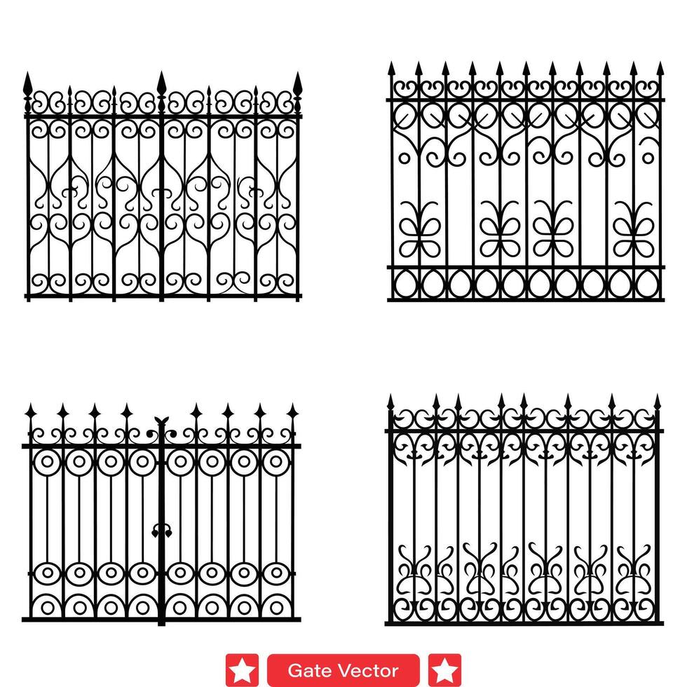 AI generated Gateways to Elegance  Stylish Silhouettes for Sophisticated Themes vector