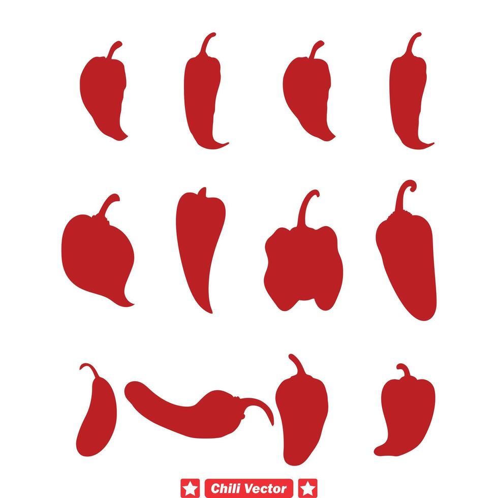 AI generated Creative Heatwave Chili Vector Set  Perfect for Restaurant Menus and Flyers